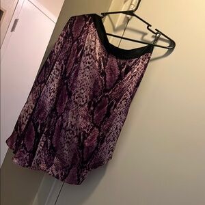 Chic Purple Snake Print Top Bebe size XS